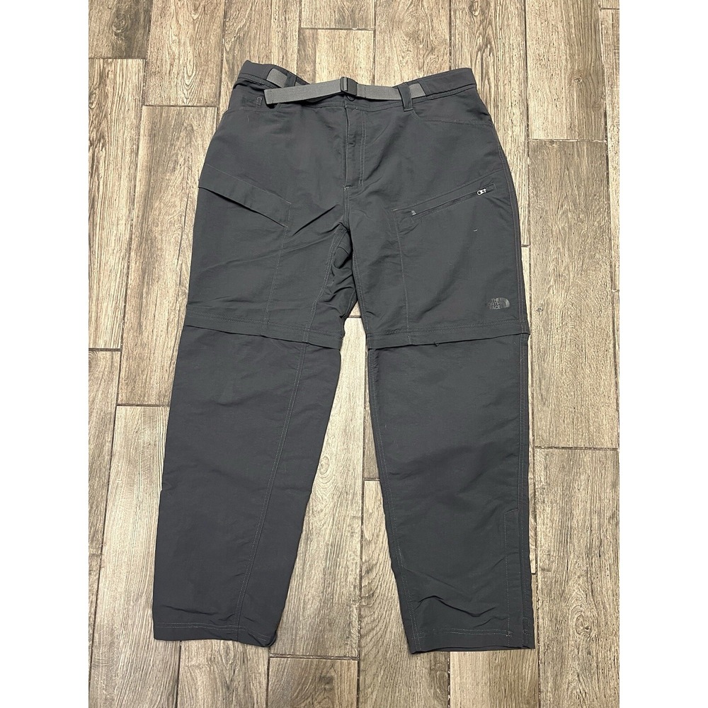 The North Face Convertible Pants Shorts Men's XXL Dark Gray Nylon Hiking Cargo